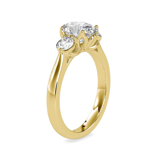 Cushion Cut 3 Stone Engagement Ring – Ascot Diamonds