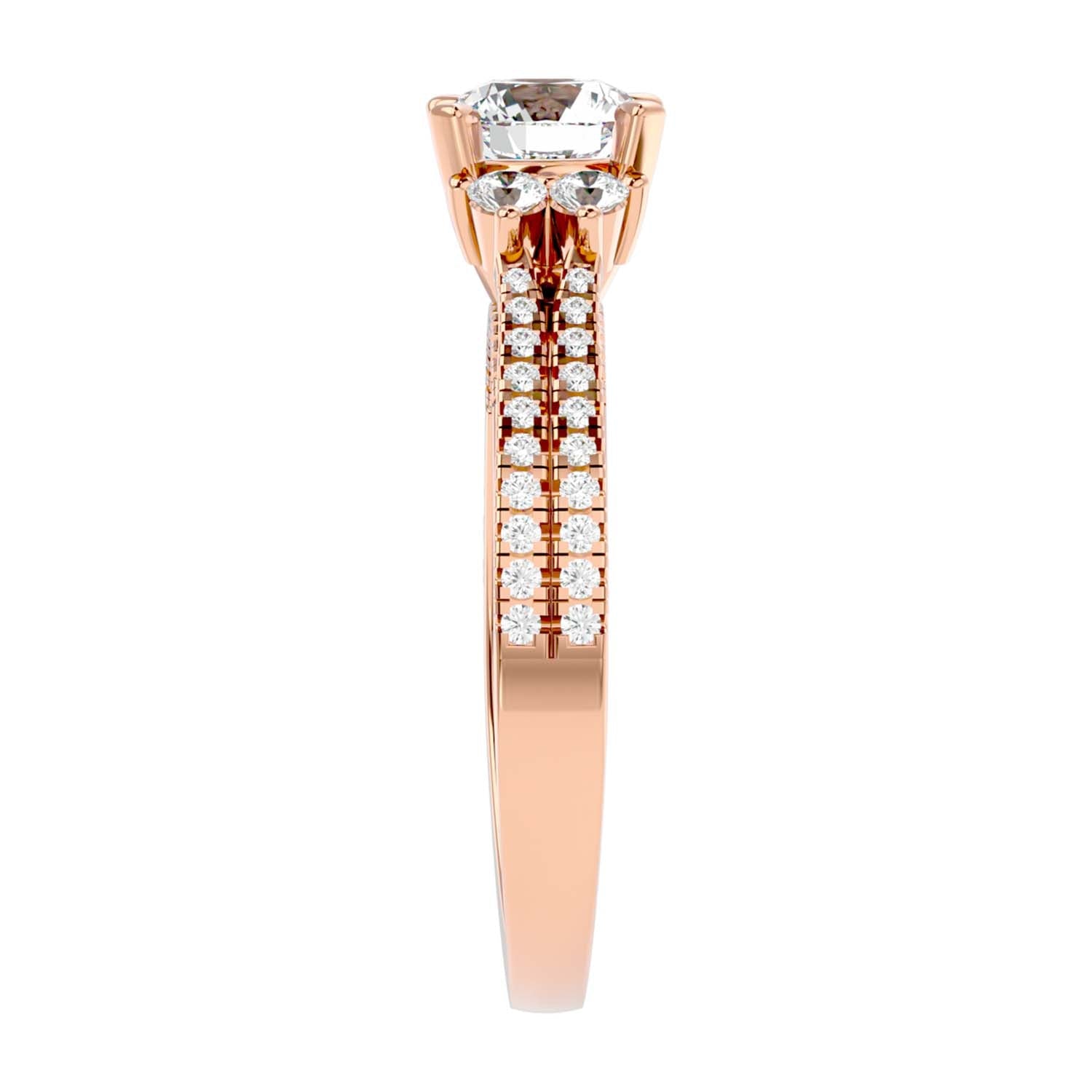 Solitaire Engagement Lab Diamond Ring 18 Karat rose Gold Natasha 69 Pointer Lab Diamond RingFiona Diamonds