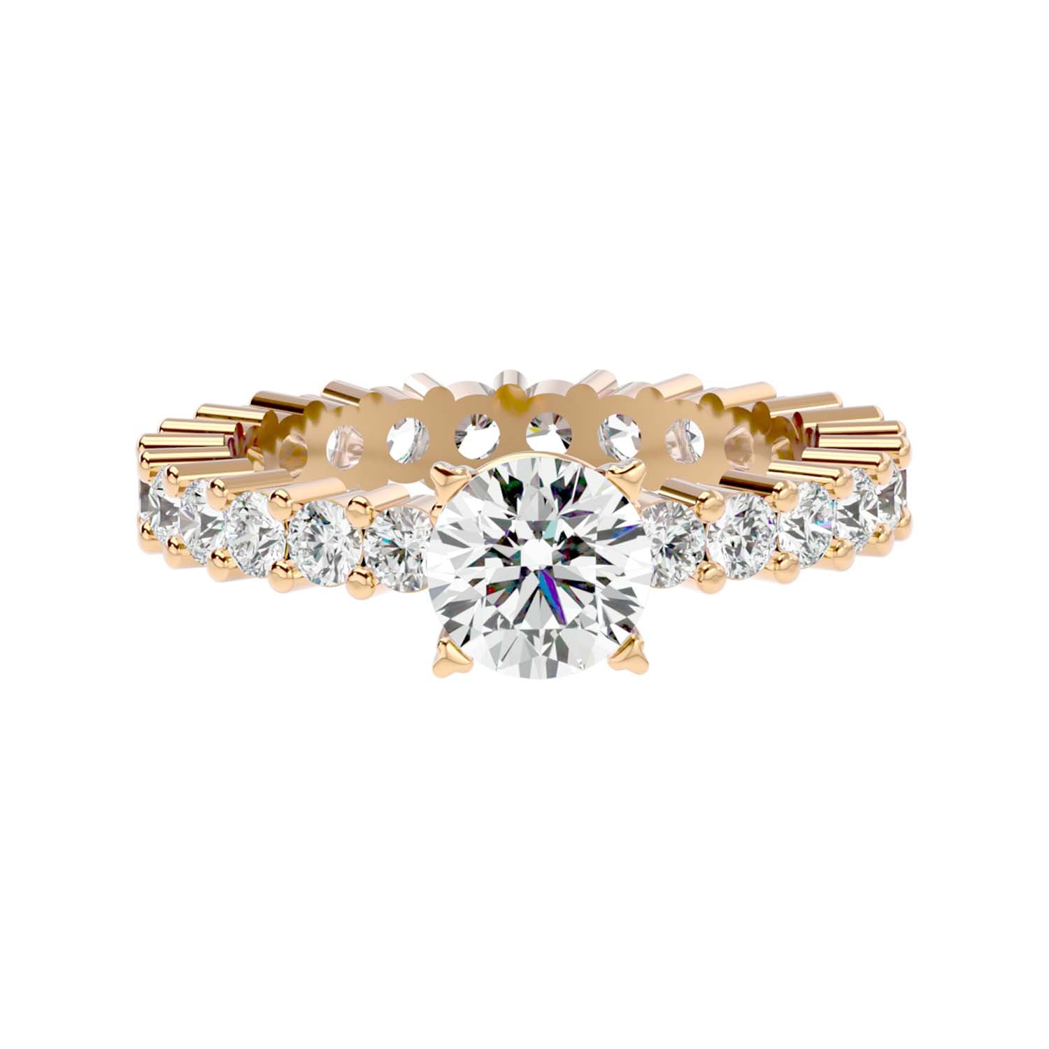 Solitaire Engagement Lab Diamond Ring 18 Karat Yellow Gold Hailey 50 Pointer Lab Diamond Ring Fiona Diamonds