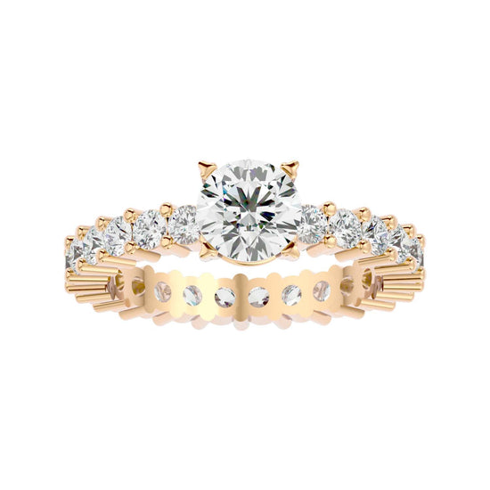 Solitaire Engagement Lab Diamond Ring 18 Karat Yellow Gold Hailey 50 Pointer Lab Diamond Ring Fiona Diamonds
