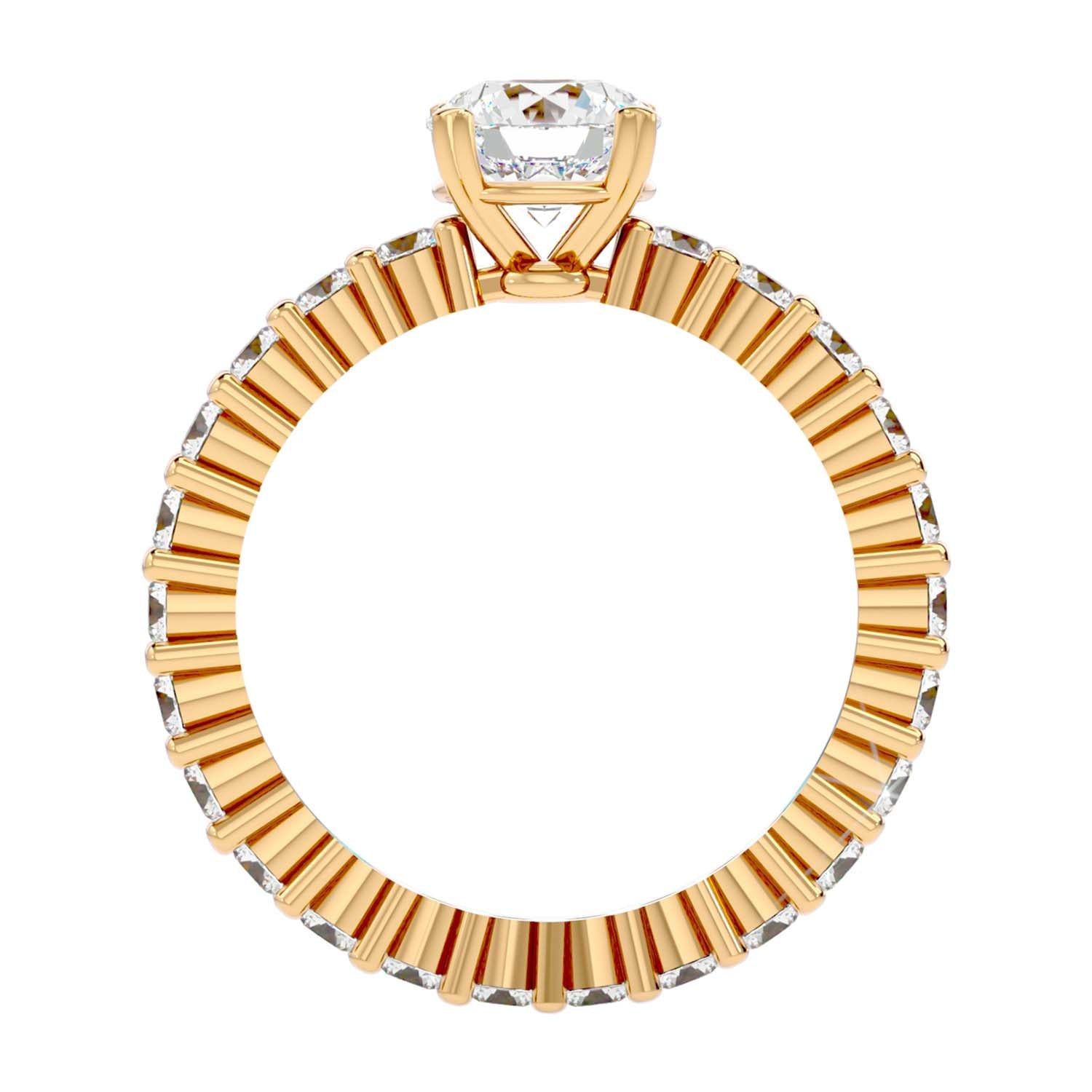 Solitaire Engagement Lab Diamond Ring 18 Karat Yellow Gold Hailey 50 Pointer Lab Diamond Ring Fiona Diamonds