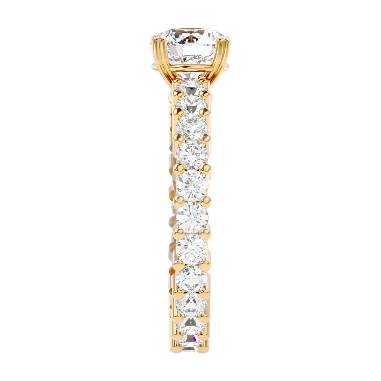 Solitaire Engagement Lab Diamond Ring 18 Karat Yellow Gold Hailey 50 Pointer Lab Diamond Ring Fiona Diamonds