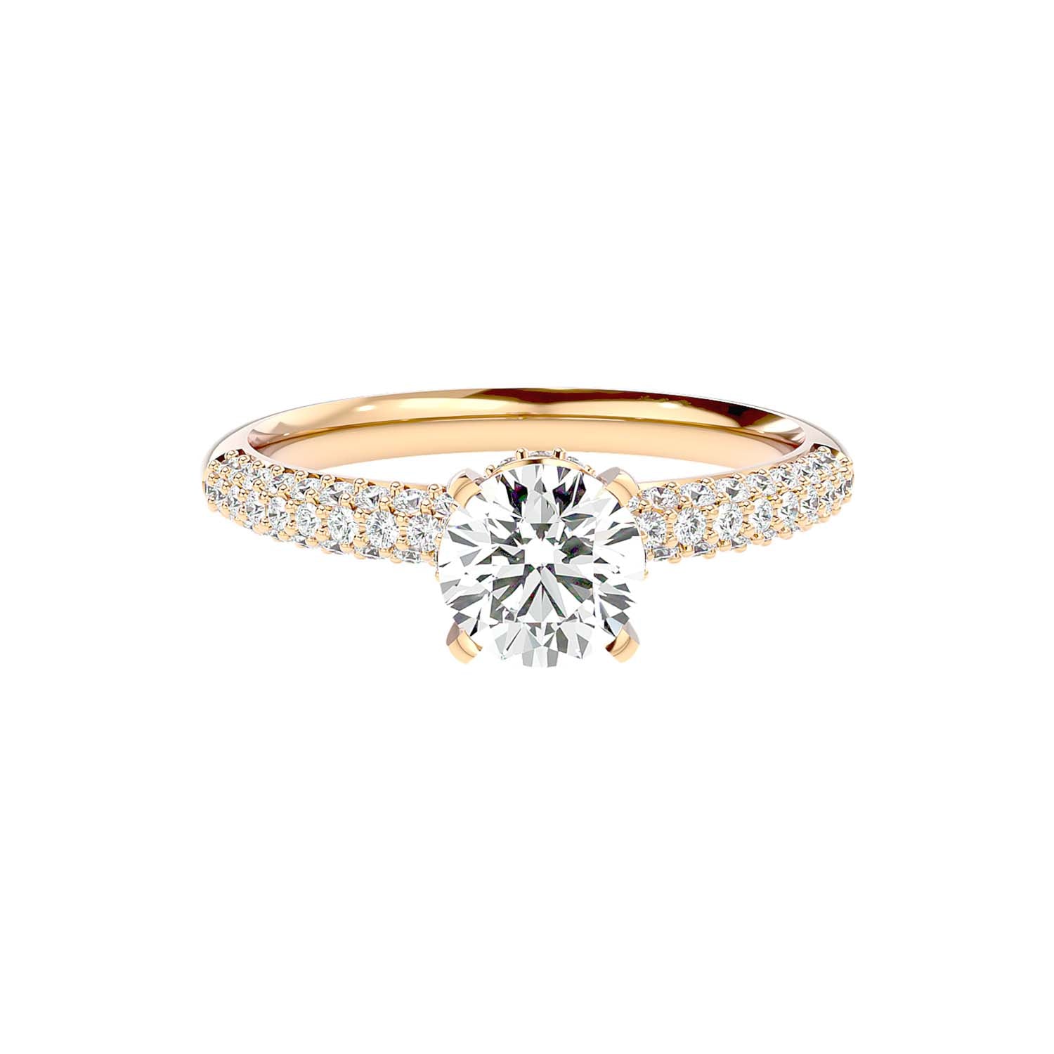Solitaire Engagement Lab Diamond Ring 18 Karat Yellow Gold Tender 55 Pointer Lab Diamond Ring Fiona Diamonds