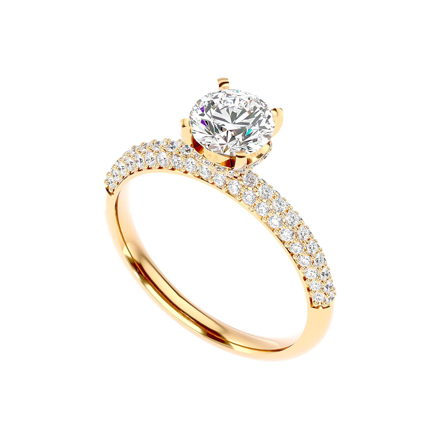 Buy Tender 55 Pointer Round Lab Diamond Ring | Fiona Diamonds