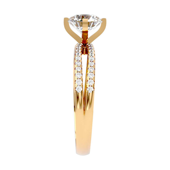 Solitaire Engagement Lab Diamond Ring 18 Karat Yellow Gold Nina 65 Pointer Lab Diamond Ring Fiona Diamonds