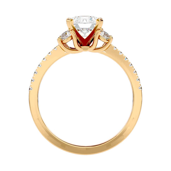 Load image into Gallery viewer, Solitaire Engagement Lab Diamond Ring 18 Karat Yellow Gold Alba 69 pointer Lab Diamond Ring Fiona Diamonds
