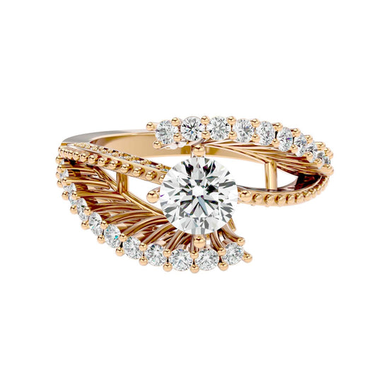 Solitaire Engagement Lab Diamond Ring 18 Karat Yellow Gold Occhio 60 Pointer Lab Diamond Ring Fiona Diamonds 