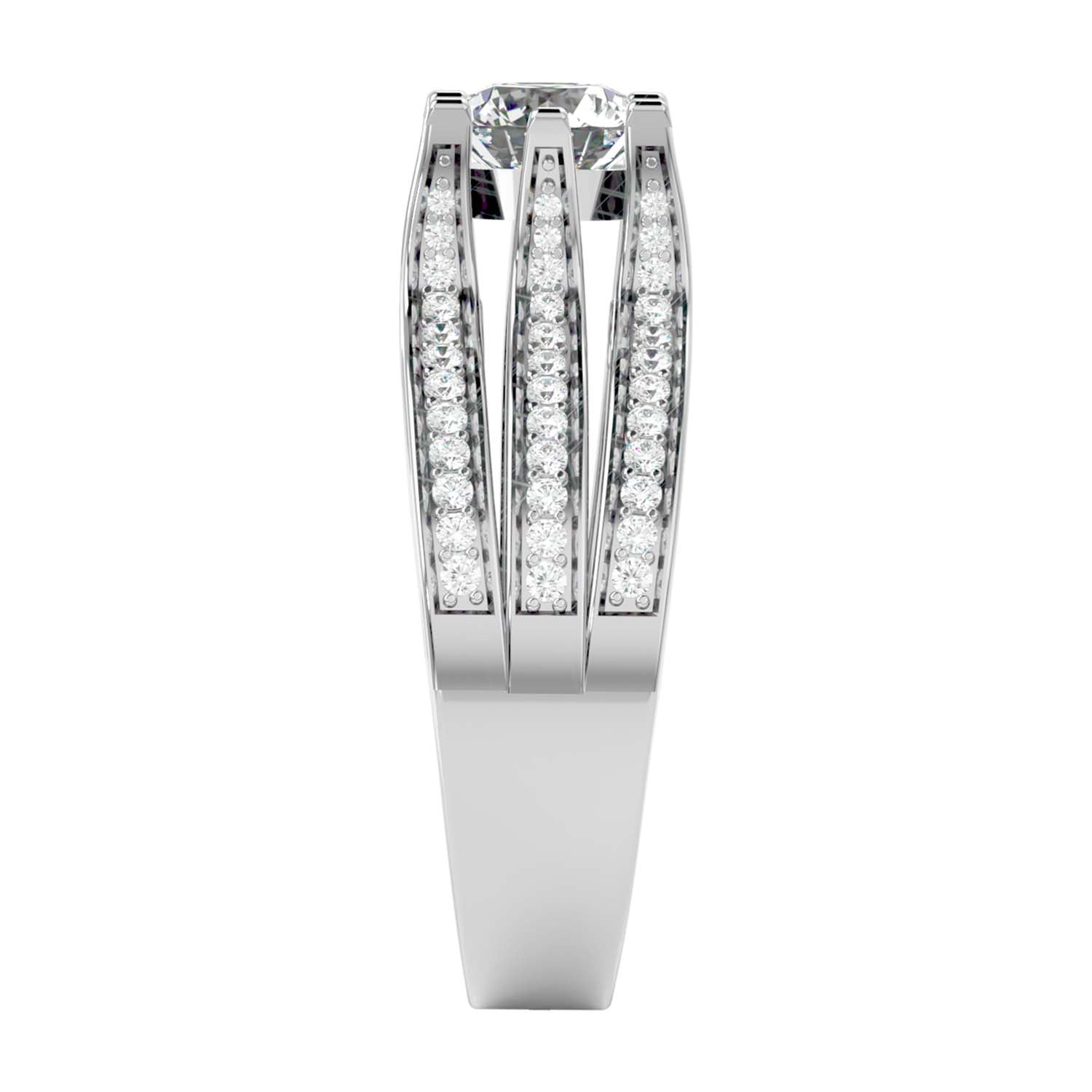 Solitaire Engagement Lab Diamond Ring 18 Karat white Gold Dina 50 Pointer Lab Diamond Ring Fiona Diamonds