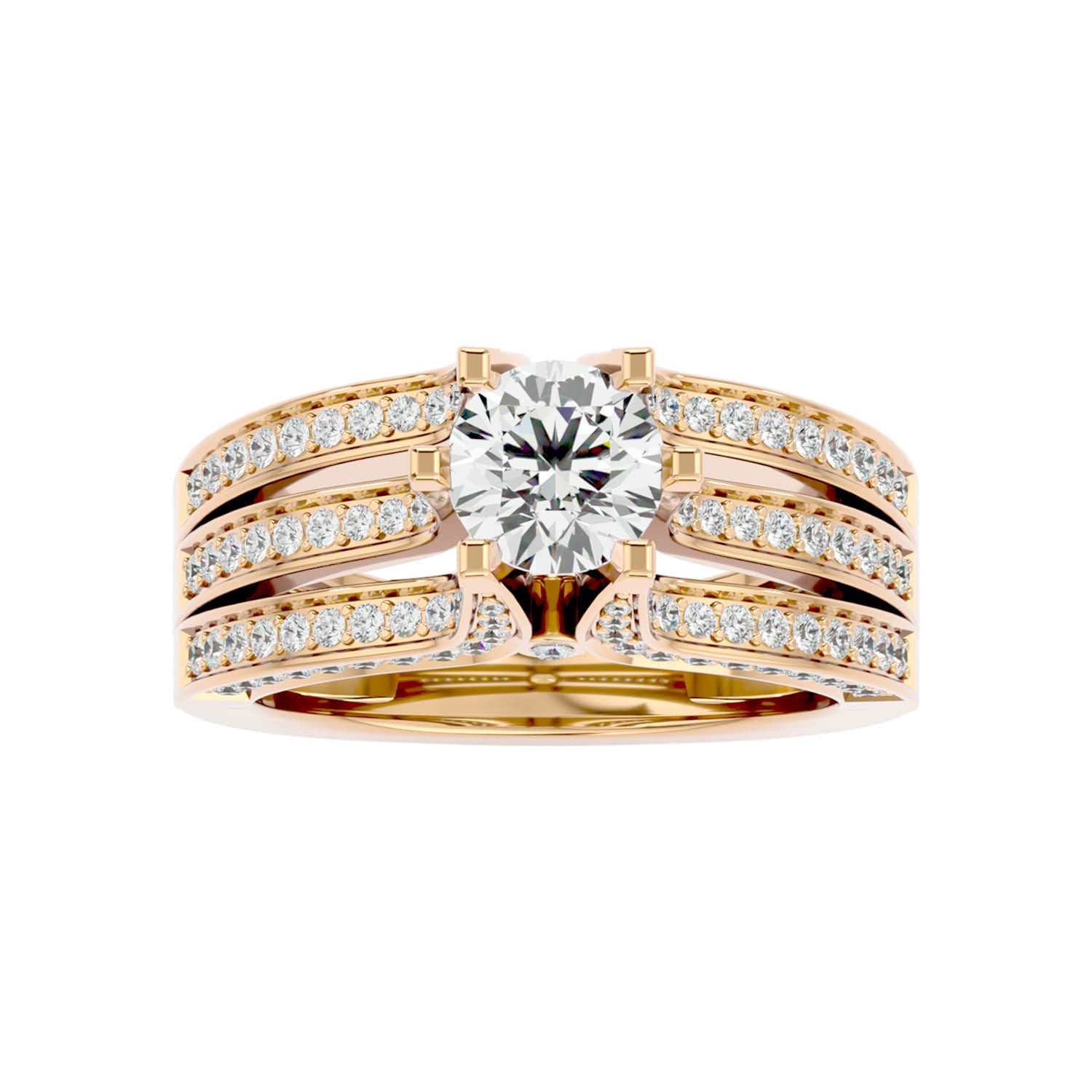 Solitaire Engagement Lab Diamond Ring 18 Karat Yellow Gold Dina 50 Pointer Lab Diamond Ring Fiona Diamonds