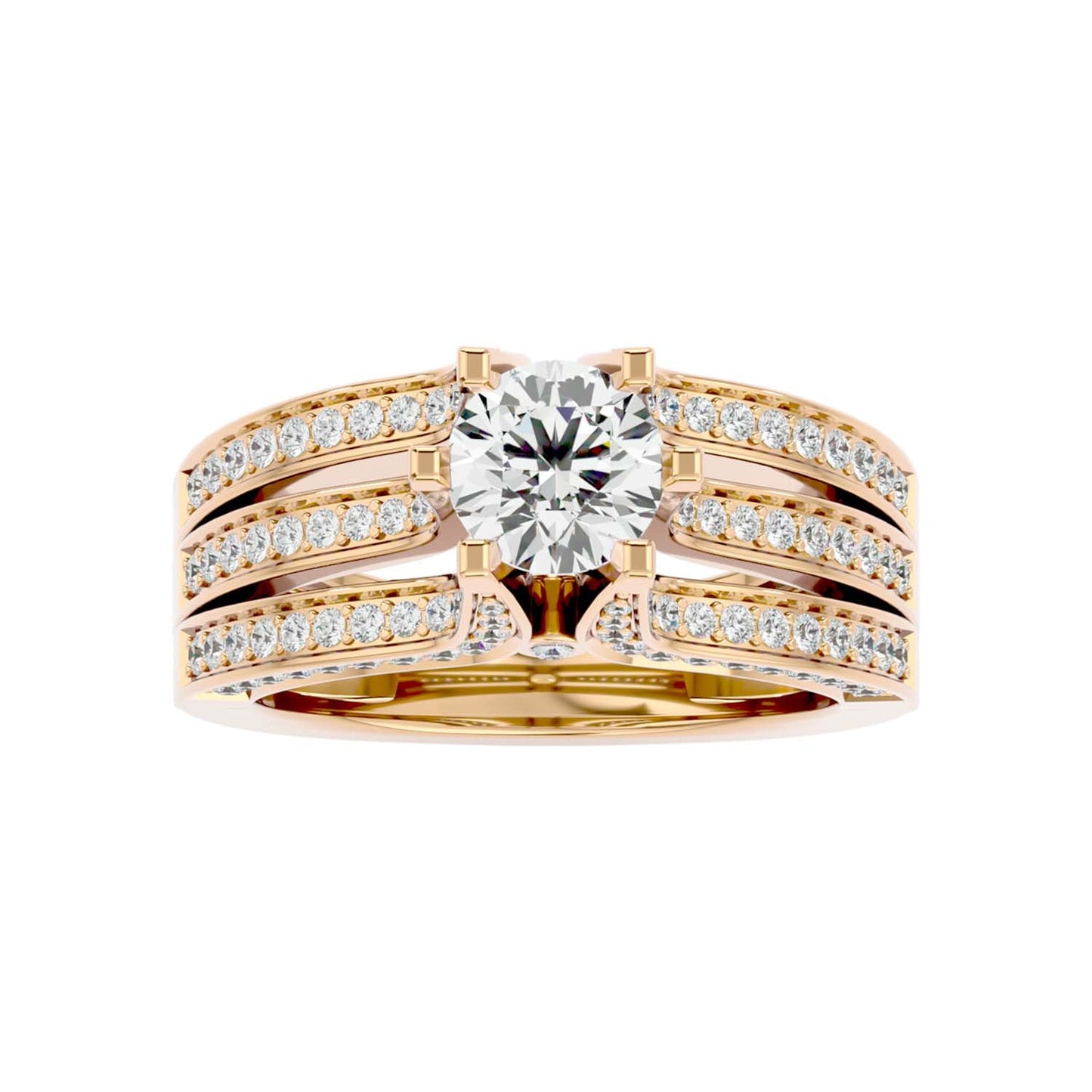 Load image into Gallery viewer, Solitaire Engagement Lab Diamond Ring 18 Karat Yellow Gold Dina 50 Pointer Lab Diamond Ring Fiona Diamonds
