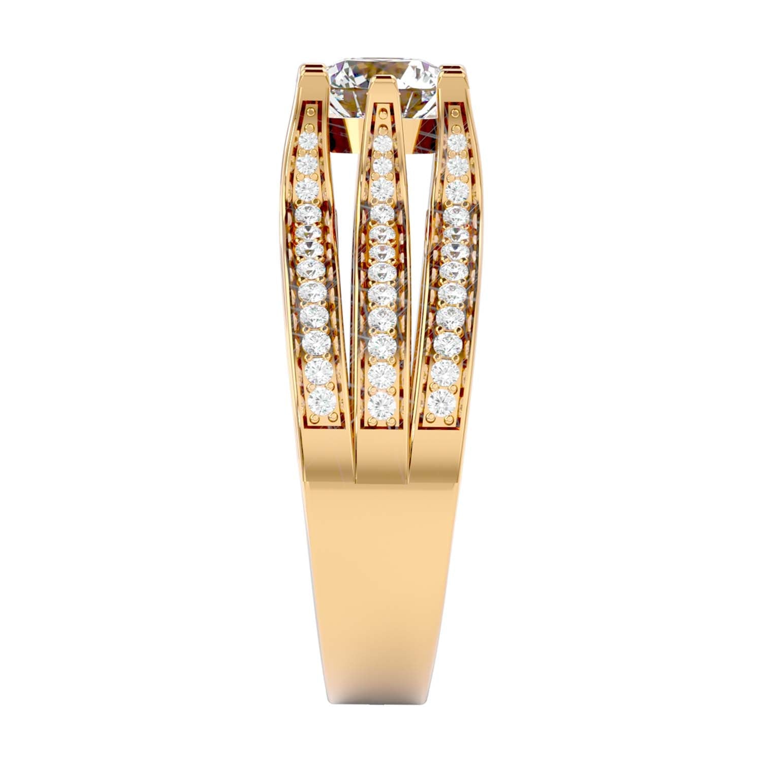 Solitaire Engagement Lab Diamond Ring 18 Karat Yellow Gold Dina 50 Pointer Lab Diamond Ring Fiona Diamonds