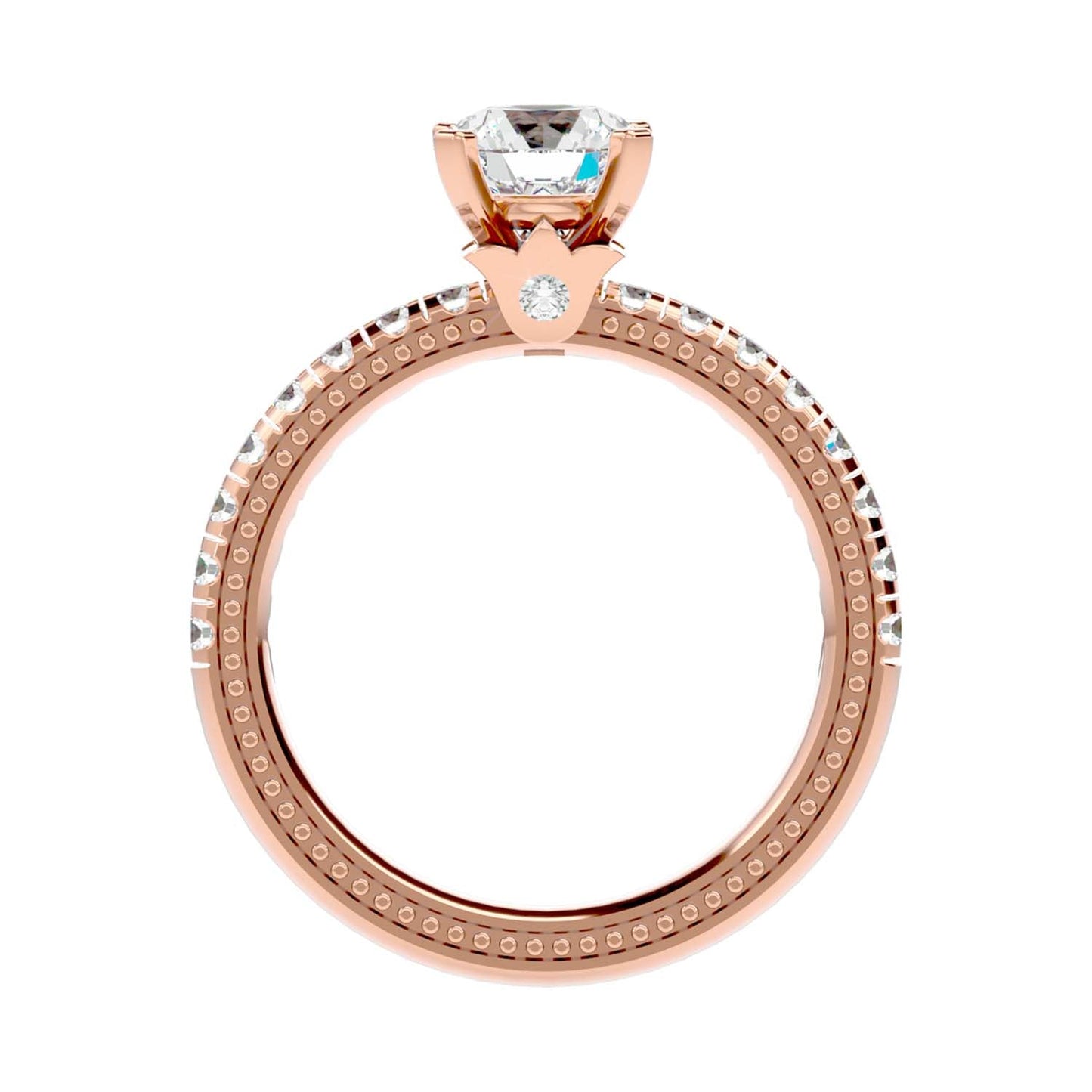 Load image into Gallery viewer, Solitaire Engagement Lab Diamond Ring 18 Karat rose Gold Steffi 60 Pointer Lab Diamond Ring Fiona Diamonds
