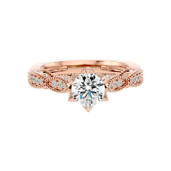 Solitaire Engagement Lab Diamond Ring 18 Karat Rose Gold Grinny 60 Pointer Lab Diamond Ring Fiona Diamonds