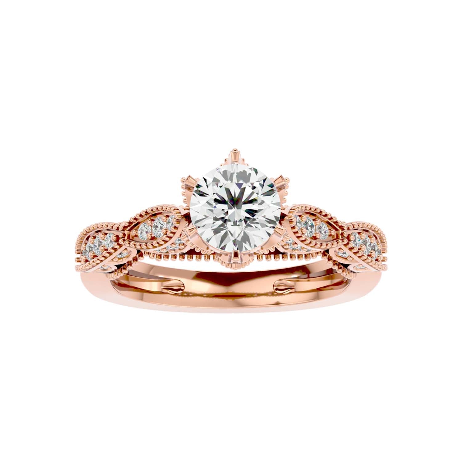Solitaire Engagement Lab Diamond Ring 18 Karat Rose Gold Grinny 60 Pointer Lab Diamond Ring Fiona Diamonds