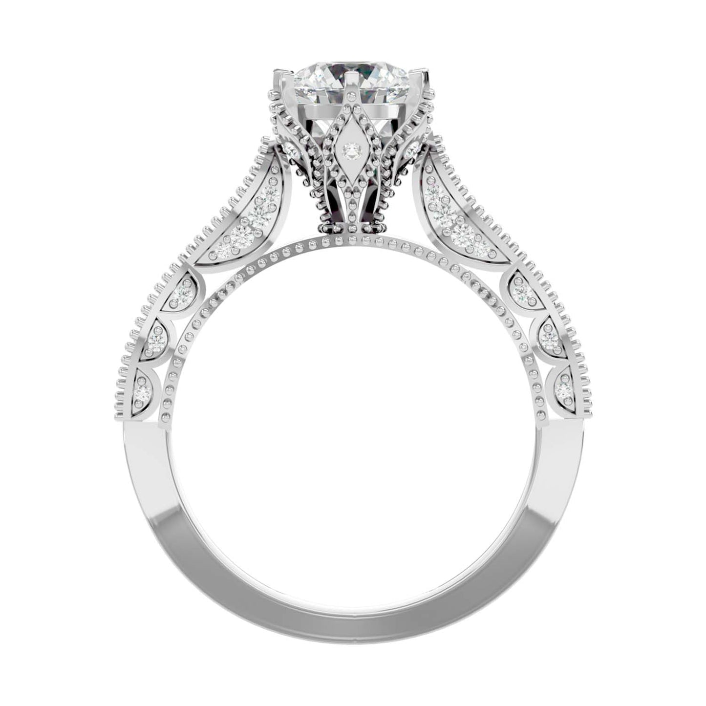 Solitaire Engagement Lab Diamond Ring 18 Karat White Gold Grinny 60 Pointer Lab Diamond Ring Fiona Diamonds
