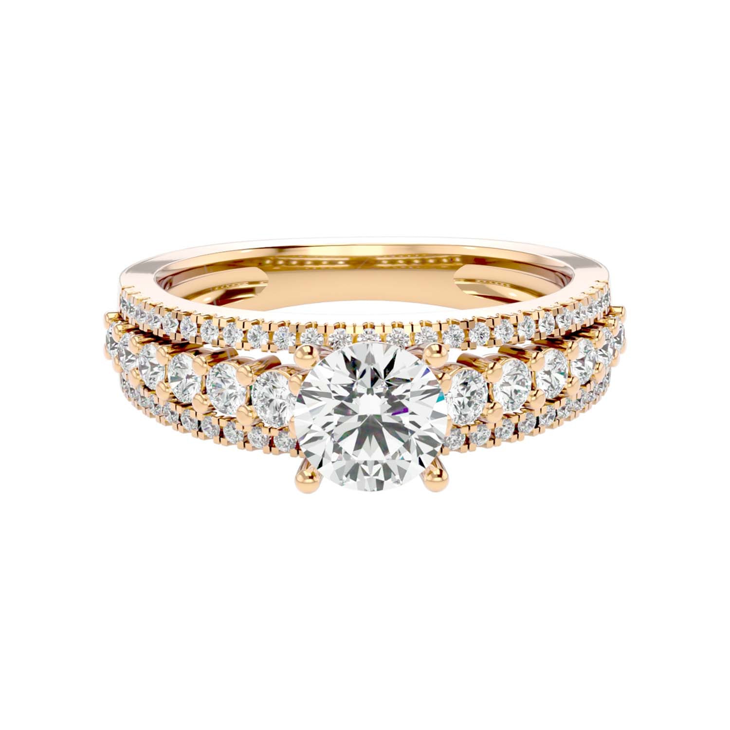 Solitaire Engagement Lab Diamond Ring 18 Karat Yellow Gold Pepe 60 Pointer Lab Diamond Ring Fiona Diamonds