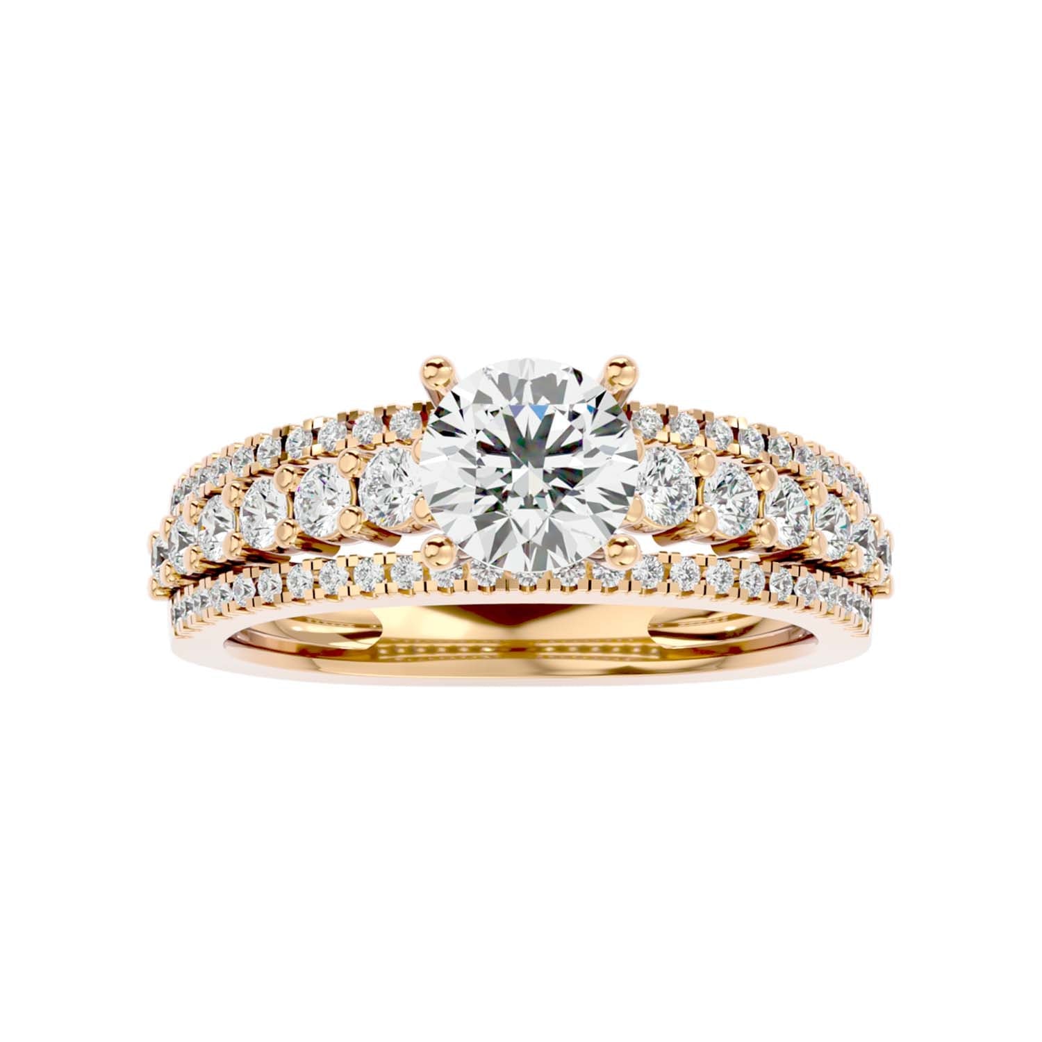 Solitaire Engagement Lab Diamond Ring 18 Karat Yellow Gold Pepe 60 Pointer Lab Diamond Ring Fiona Diamonds