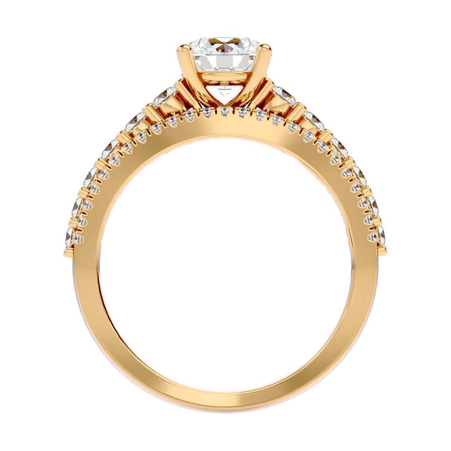 Solitaire Engagement Lab Diamond Ring 18 Karat Yellow Gold Pepe 60 Pointer Lab Diamond Ring Fiona Diamonds