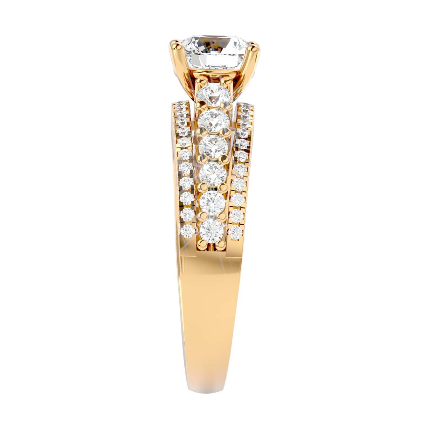 Solitaire Engagement Lab Diamond Ring 18 Karat Yellow Gold Pepe 60 Pointer Lab Diamond Ring Fiona Diamonds