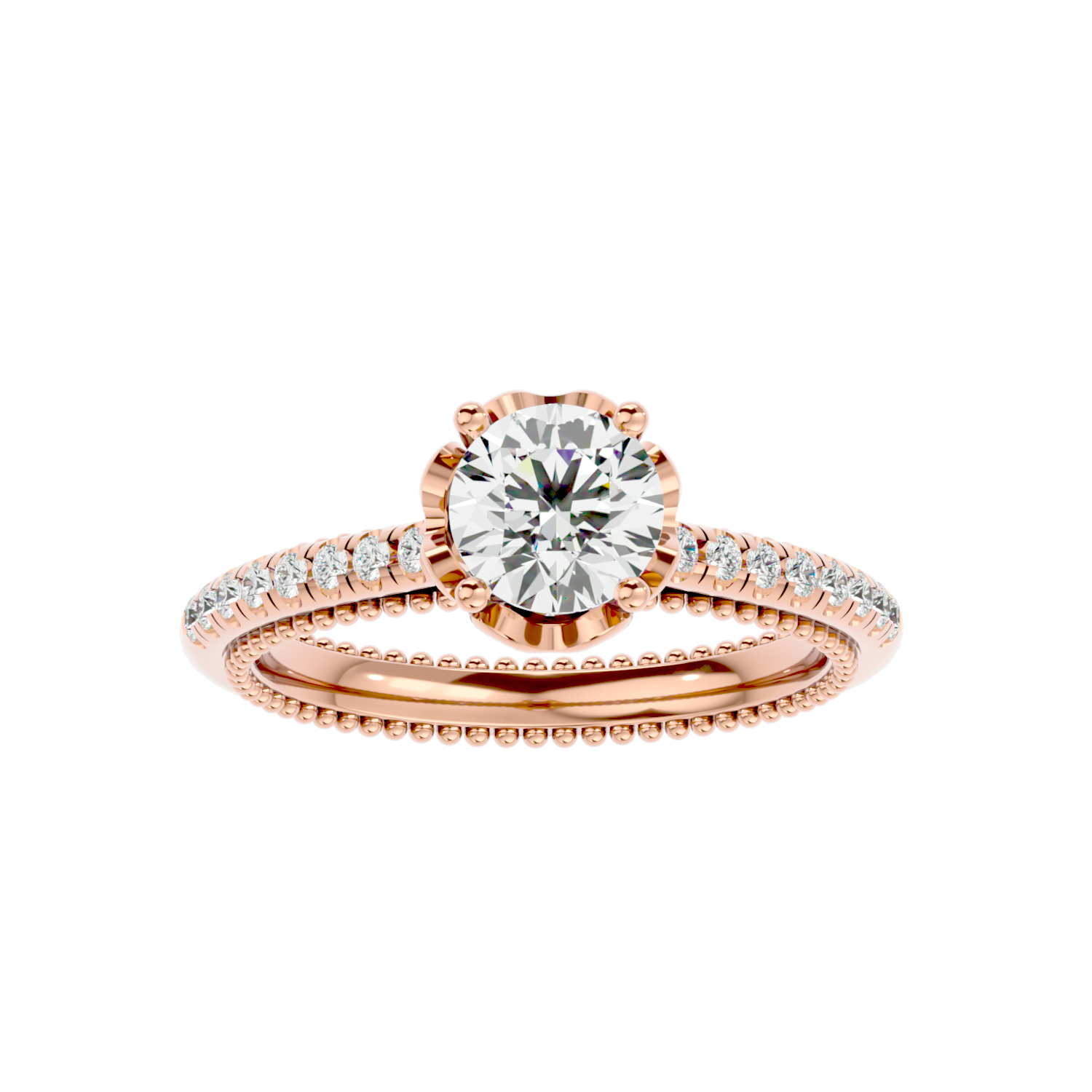 Solitaire Engagement Lab Diamond Ring 18 Karat Rose Gold Xila 55 Pointer Lab Diamond Ring Fiona Diamonds