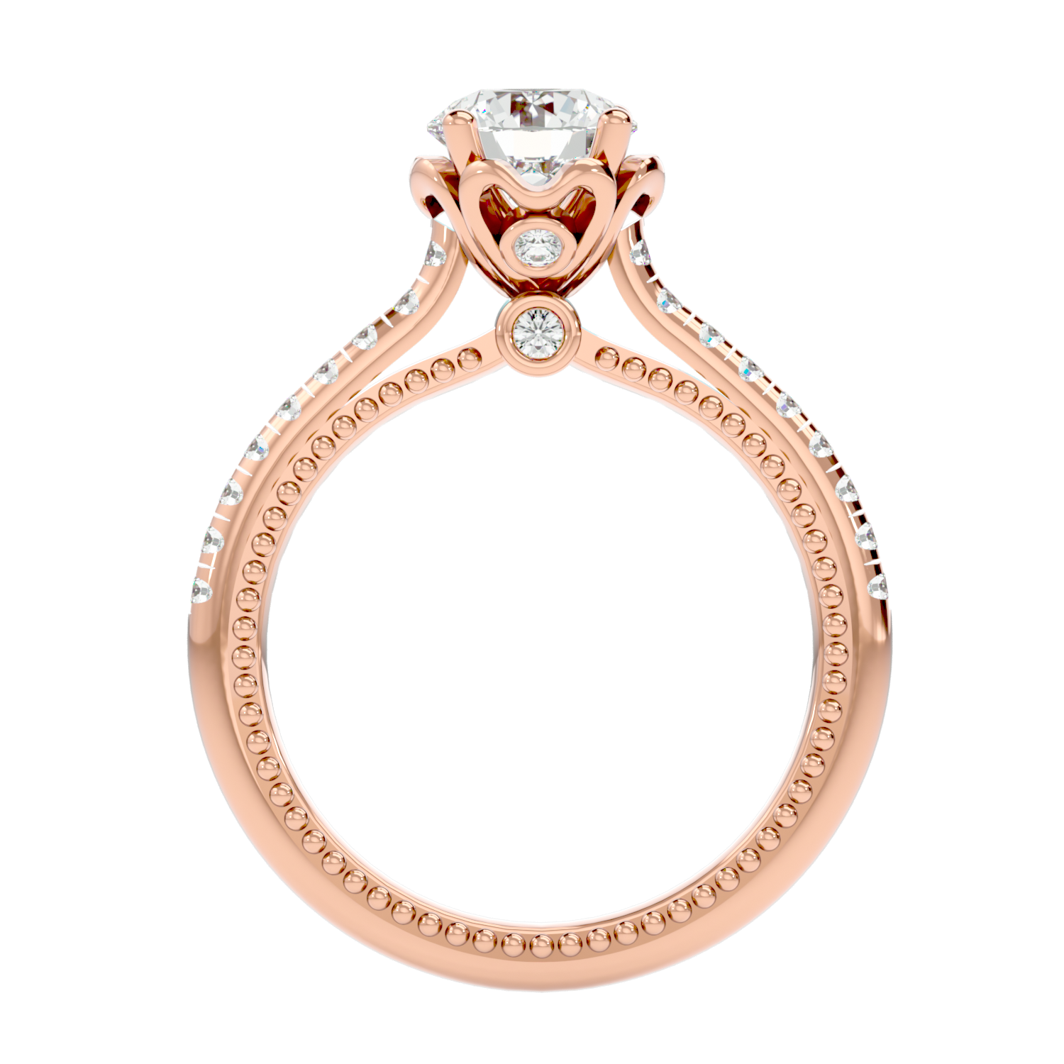 Solitaire Engagement Lab Diamond Ring 18 Karat Rose Gold Xila 55 Pointer Lab Diamond Ring Fiona Diamonds