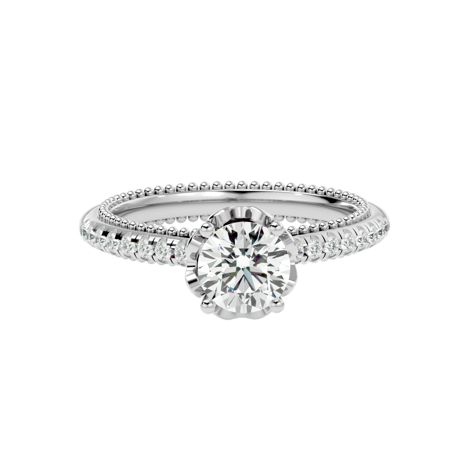 Solitaire Engagement Lab Diamond Ring 18 Karat White Gold Xila 55 Pointer Lab Diamond Ring Fiona Diamonds