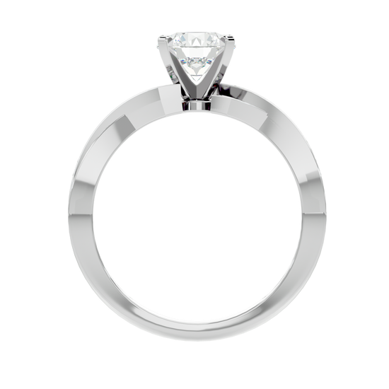 Solitaire Engagement Lab Diamond Ring 18 Karat White Gold Tourbillon 60 Pointer Lab Diamond Ring Fiona Diamonds