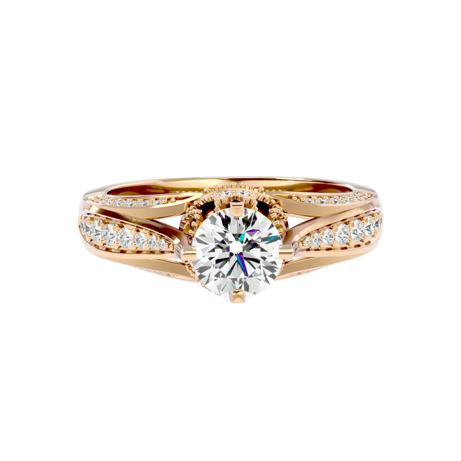 Solitaire Engagement Lab Diamond Ring 18 Karat Yellow Gold Skewi 60 Pointer Lab Diamond Ring Fiona Diamonds