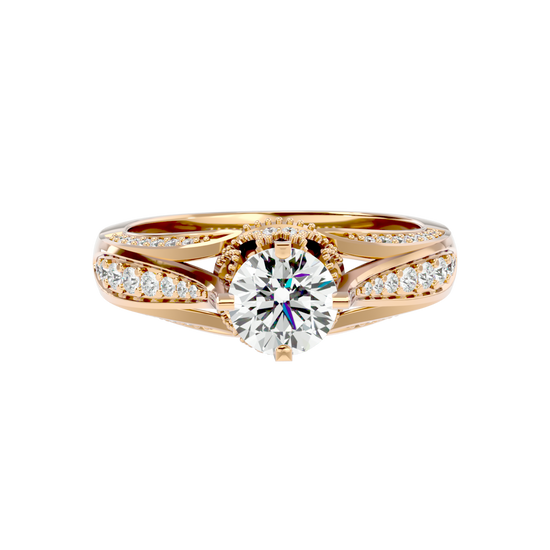 Solitaire Engagement Lab Diamond Ring 18 Karat Yellow Gold Skewi 60 Pointer Lab Diamond Ring Fiona Diamonds