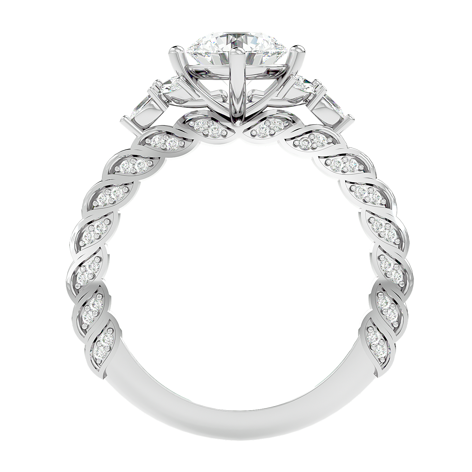 Solitaire Engagement Lab Diamond Ring 18 Karat White Gold Impeccabile Lab Diamonds Ring Fiona Diamonds