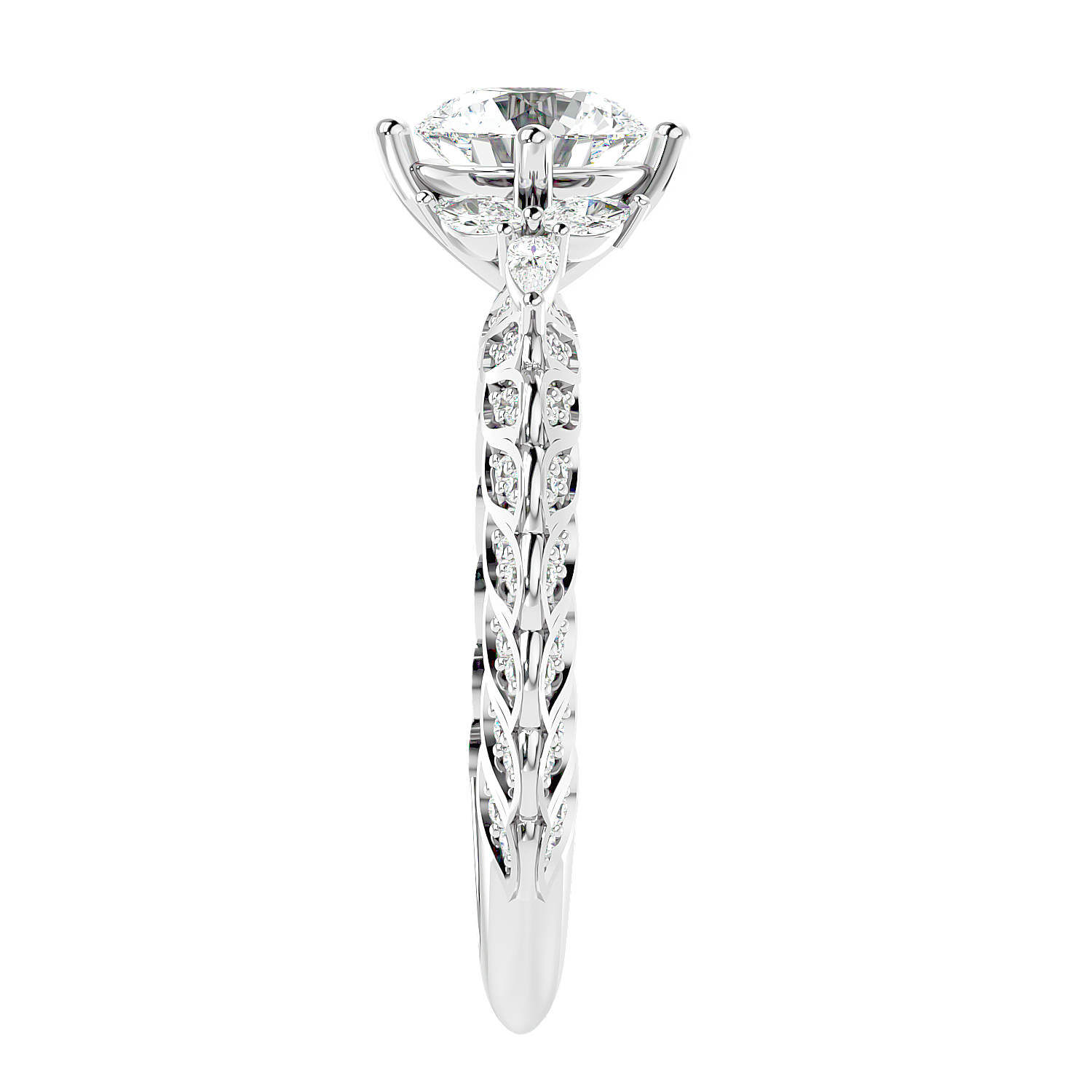 Solitaire Engagement Lab Diamond Ring 18 Karat White Gold Impeccabile Lab Diamonds Ring Fiona Diamonds