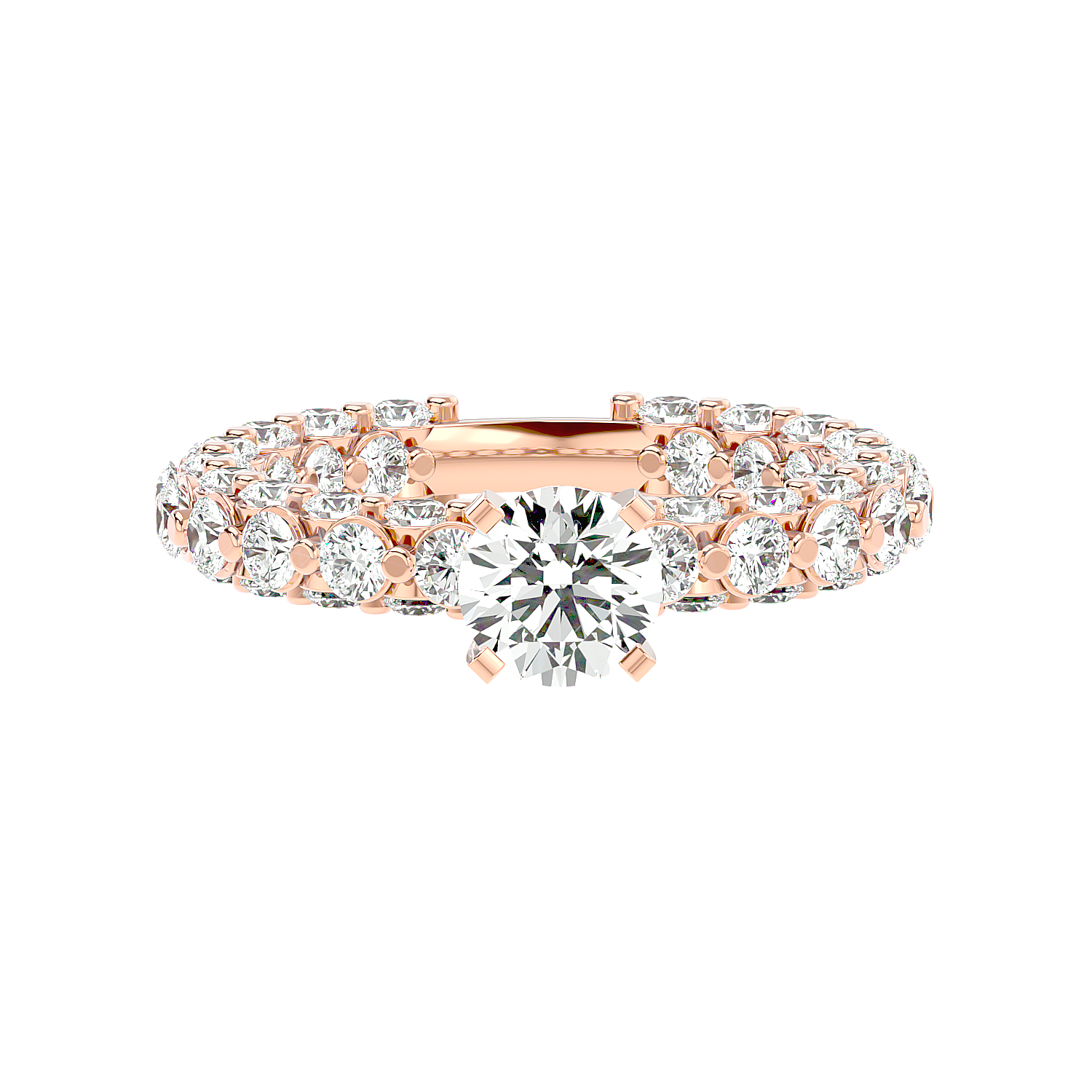 Solitaire Engagement Lab Diamond Ring 18 Karat Rose Gold Brillar 50 Pointer Lab Diamond Ring Fiona Diamonds