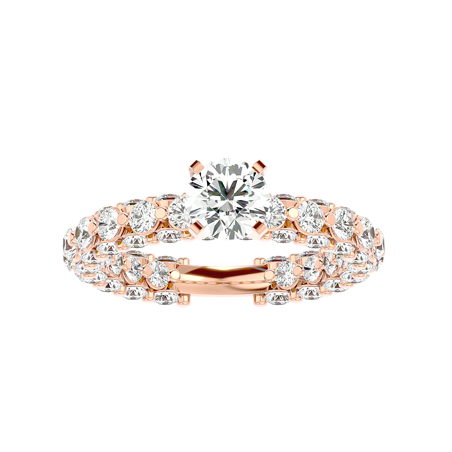 Solitaire Engagement Lab Diamond Ring 18 Karat Rose Gold Brillar 50 Pointer Lab Diamond Ring Fiona Diamonds