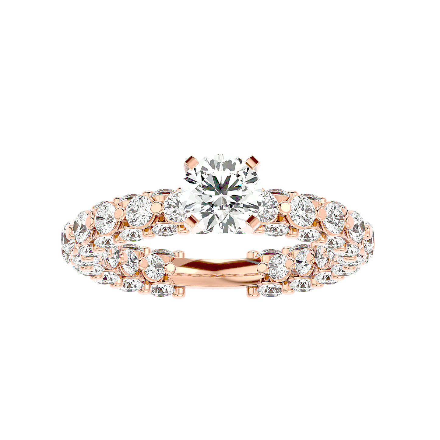 Load image into Gallery viewer, Solitaire Engagement Lab Diamond Ring 18 Karat Rose Gold Brillar 50 Pointer Lab Diamond Ring Fiona Diamonds
