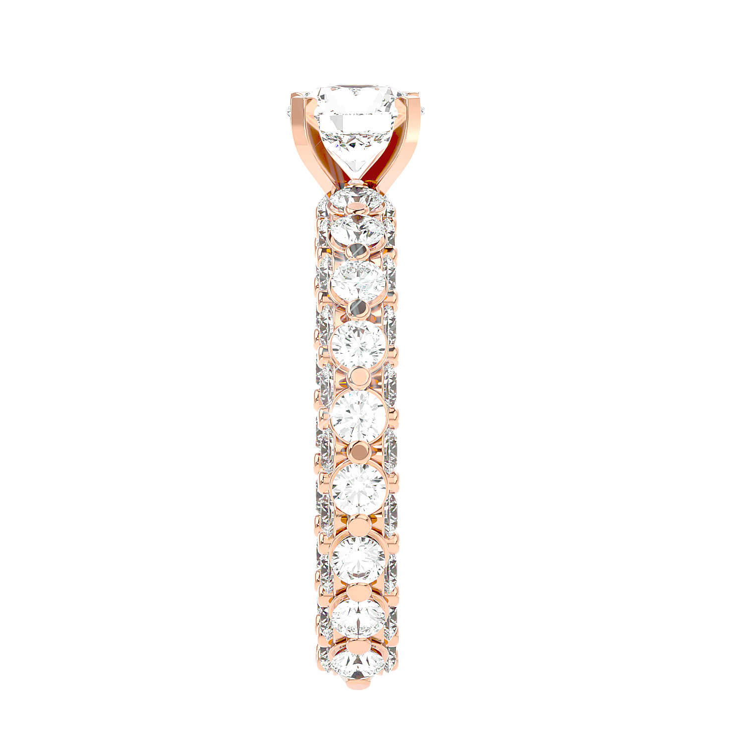 Solitaire Engagement Lab Diamond Ring 18 Karat Rose Gold Brillar 50 Pointer Lab Diamond Ring Fiona Diamonds