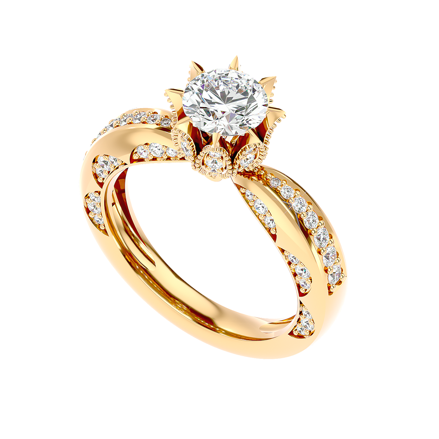 Tension-Set Engagement Ring | Bold Design | Citrus Studio