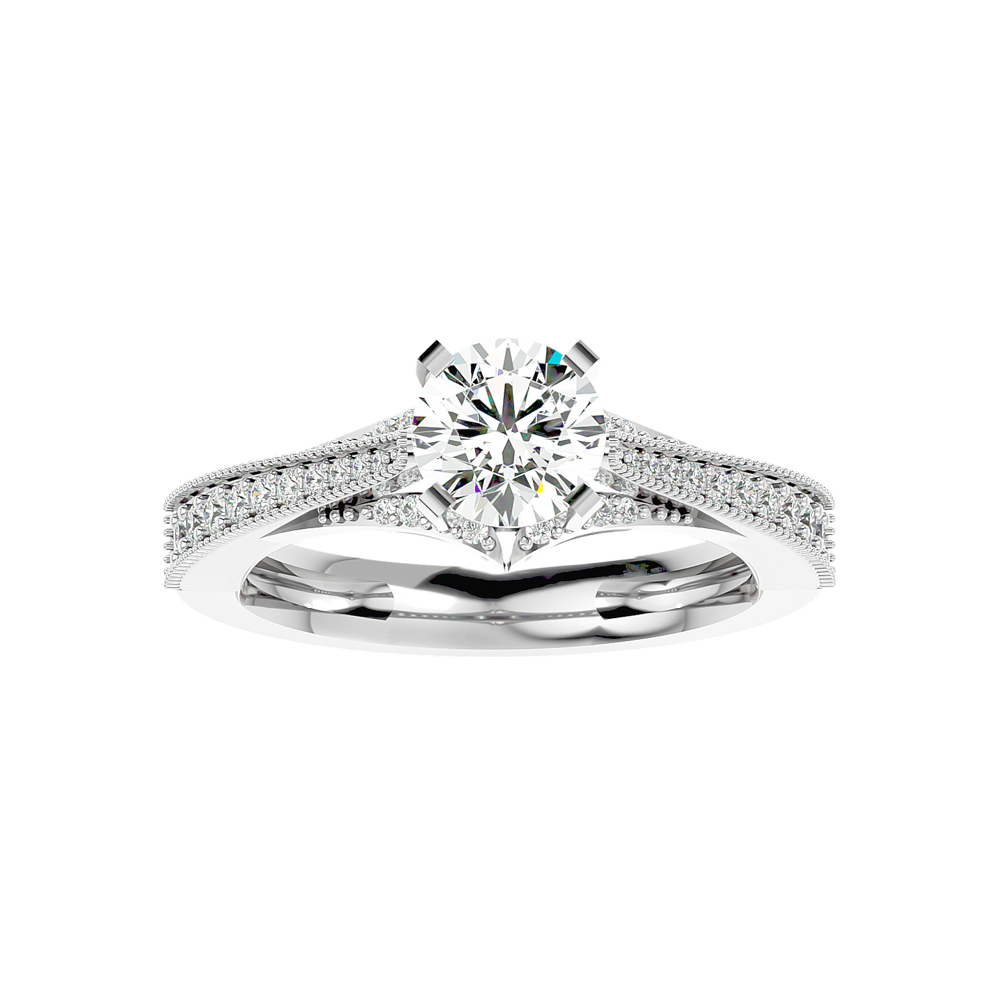 Load image into Gallery viewer, Lab Diamond Rings Belza 50 Pointer Round Lab Diamond Ring
