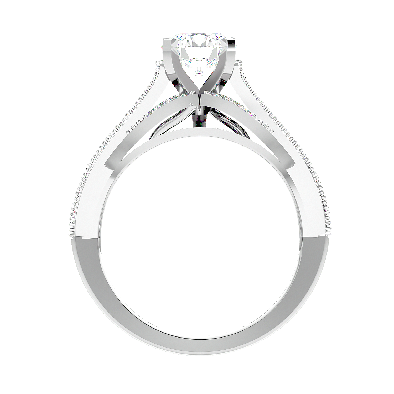 Lab Diamond Rings Belza 50 Pointer Round Lab Diamond Ring