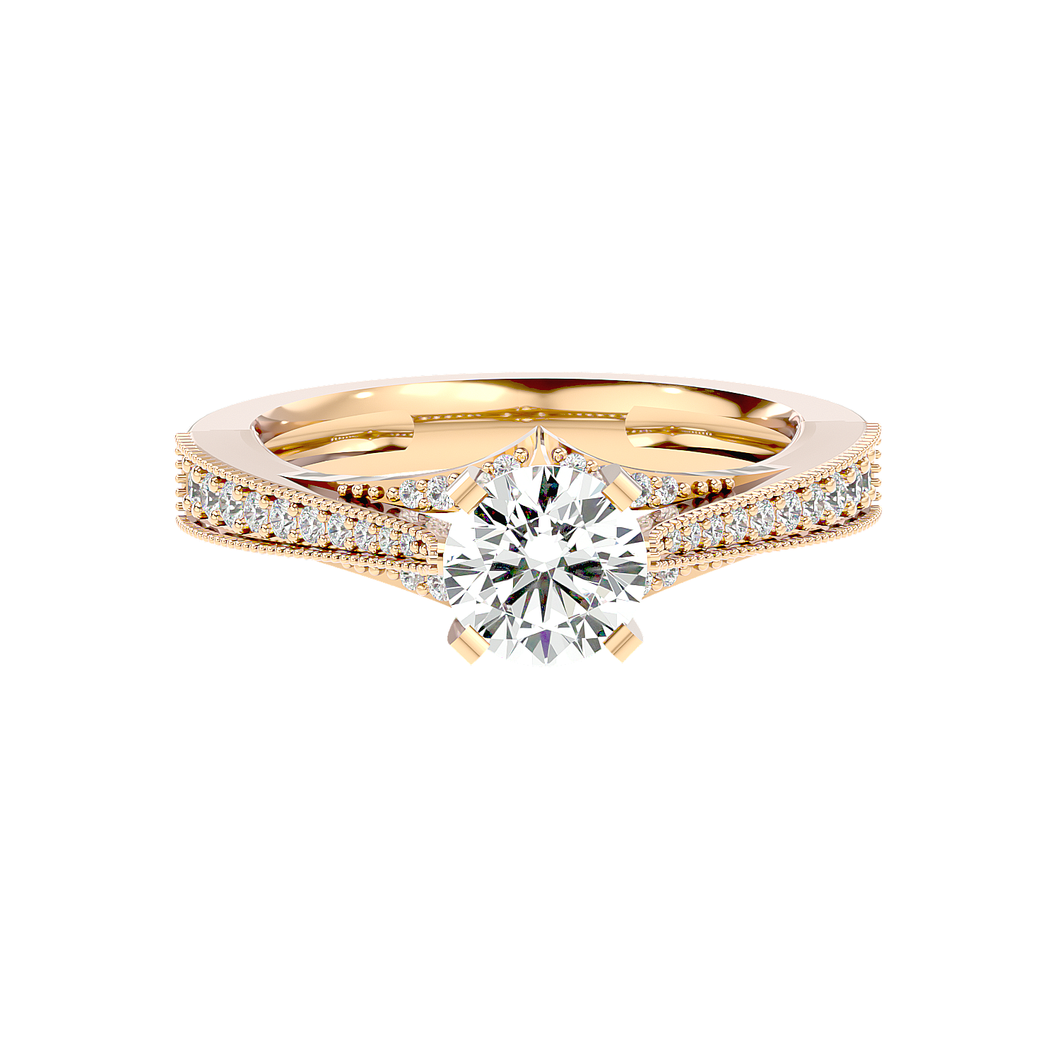 Lab Diamond Rings Belza 50 Pointer Round Lab Diamond Ring