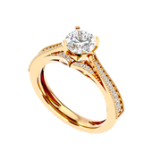 Lab Diamond Rings Belza 50 Pointer Round Lab Diamond Ring