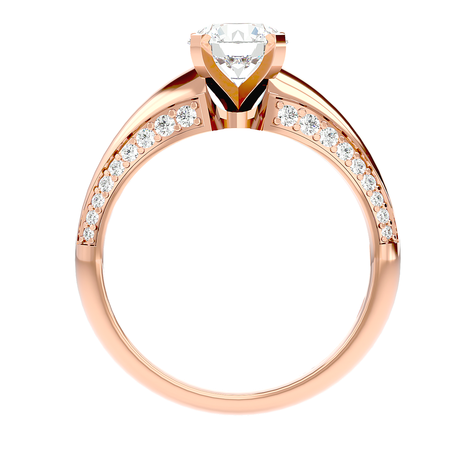 Lab Diamond Rings Galanta 65 Pointer Round Lab Diamond Ring