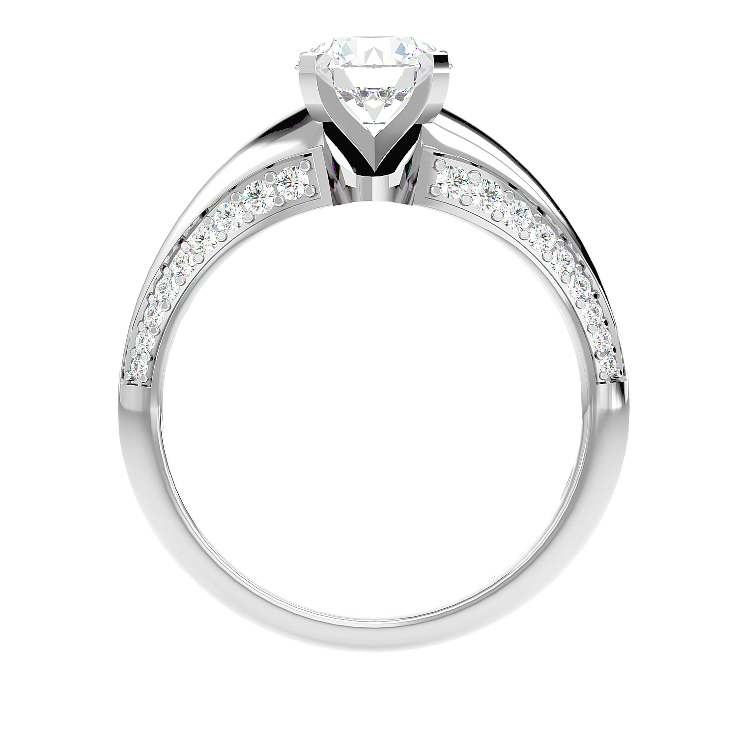 Lab Diamond Rings Galanta 65 Pointer Round Lab Diamond Ring