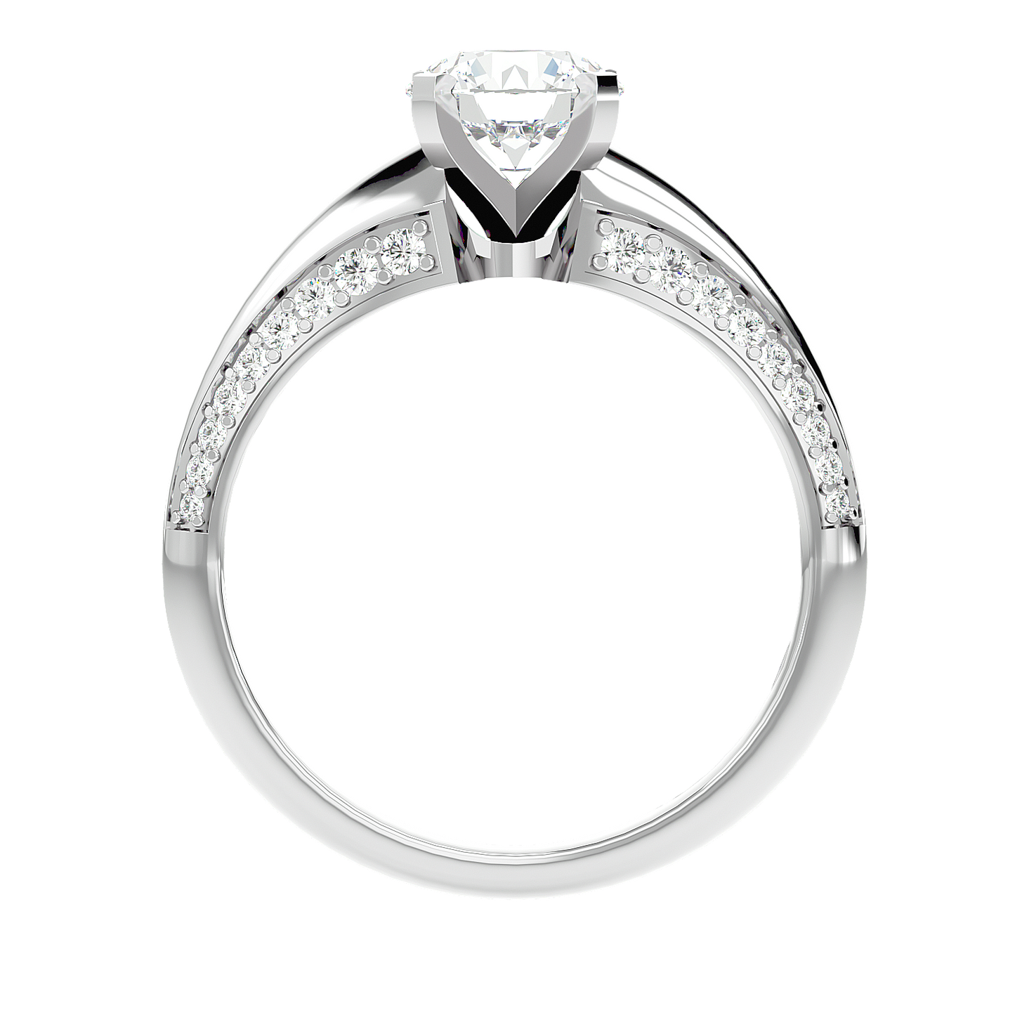 Lab Diamond Rings Galanta 65 Pointer Round Lab Diamond Ring