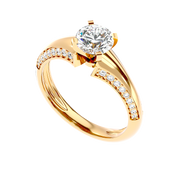 Lab Diamond Rings Galanta 65 Pointer Round Lab Diamond Ring