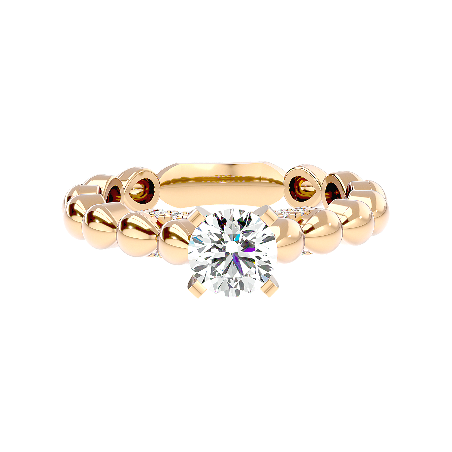 Solitaire Engagement Lab Diamond Ring 18 Karat Yellow Gold Boble 60 Pointer Lab Diamond Ring Fiona Diamonds