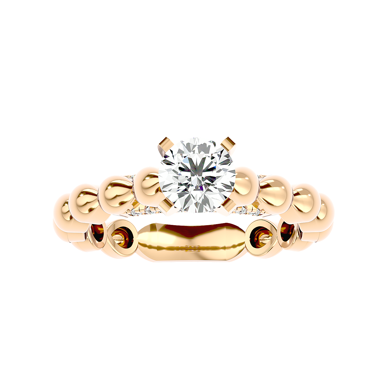 Solitaire Engagement Lab Diamond Ring 18 Karat Yellow Gold Boble 60 Pointer Lab Diamond Ring Fiona Diamonds