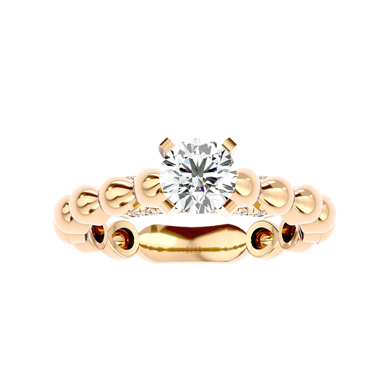 Solitaire Engagement Lab Diamond Ring 18 Karat Yellow Gold Boble 60 Pointer Lab Diamond Ring Fiona Diamonds