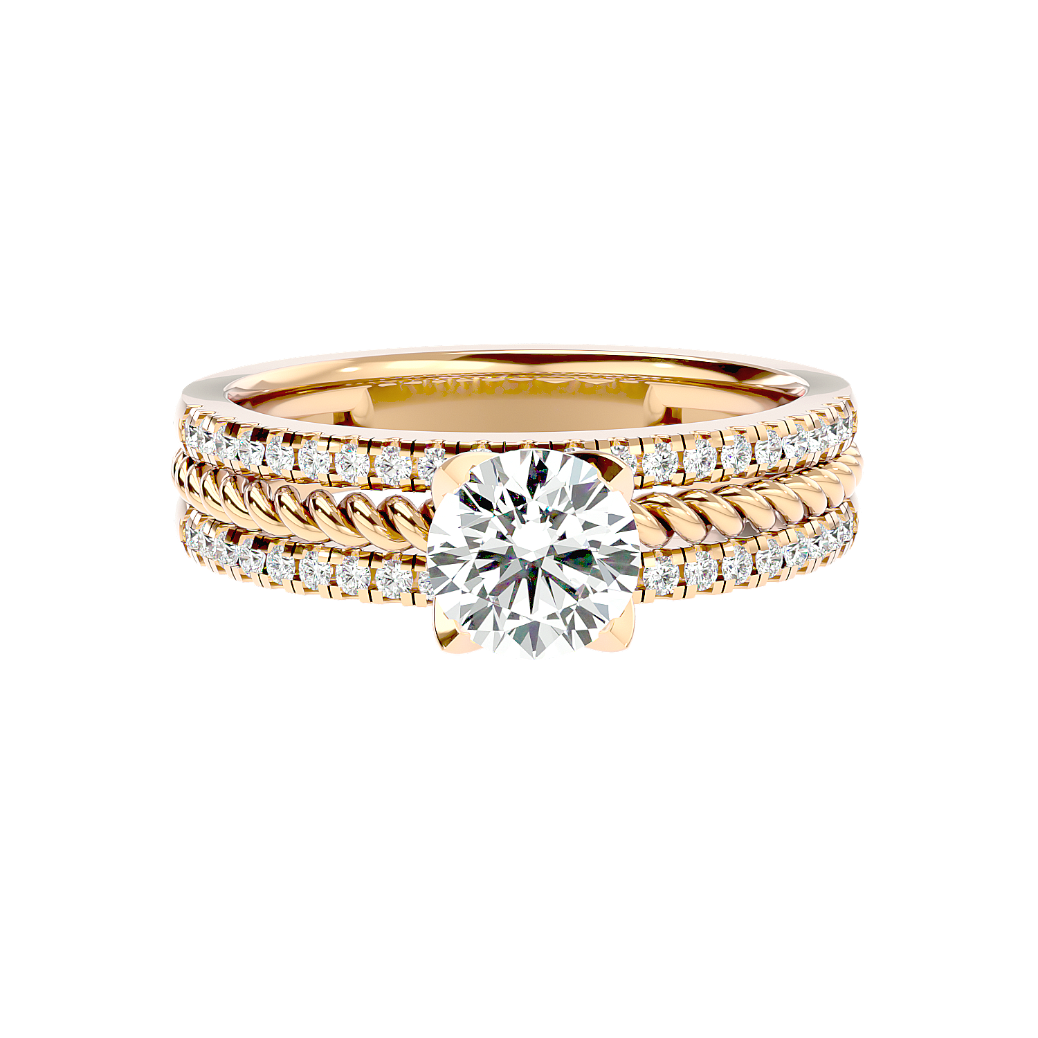 Solitaire Engagement Lab Diamond Ring 18 Karat Yellow Gold Reb 55 Pointer Lab Diamond Ring Fiona Diamonds