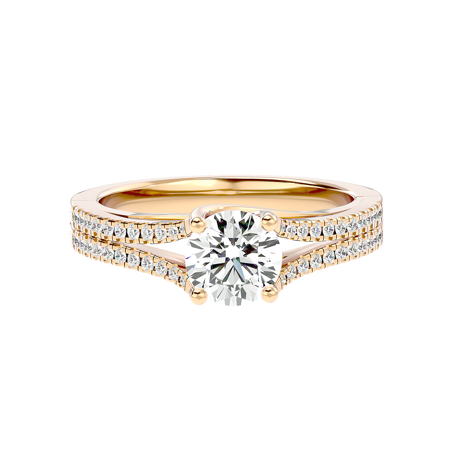 Solitaire Engagement Lab Diamond Ring 18 Karat Yellow Gold Nqra 55 Pointer Lab Diamond Ring Fiona Diamonds