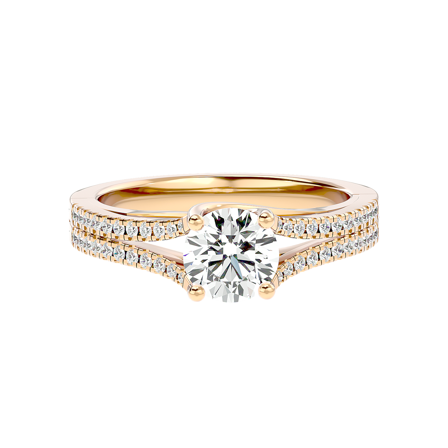 Solitaire Engagement Lab Diamond Ring 18 Karat Yellow Gold Nqra 55 Pointer Lab Diamond Ring Fiona Diamonds